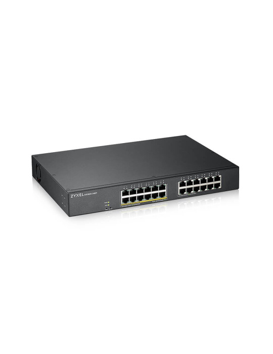 Zyxel GS1900-24EP hanterad L2 Gigabit Ethernet (10 100 1000) Strömförsörjning via Ethernet (PoE) stöd Svart