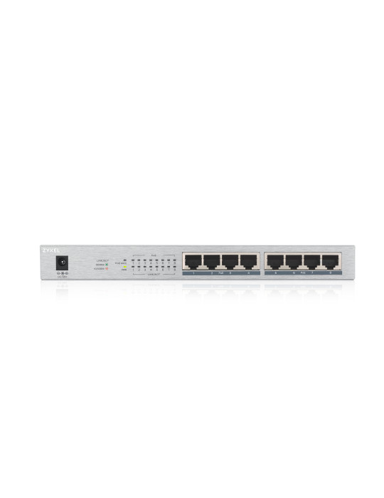 Zyxel GS1008HP Ohanterad Gigabit Ethernet (10 100 1000) Strömförsörjning via Ethernet (PoE) stöd Grå