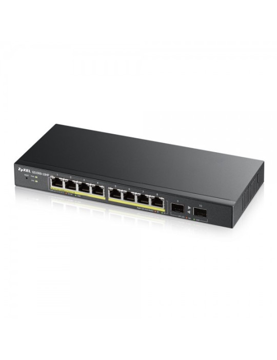 Zyxel GS1900-8HP v3 PoE hanterad L2 Gigabit Ethernet (10 100 1000) Strömförsörjning via Ethernet (PoE) stöd Svart