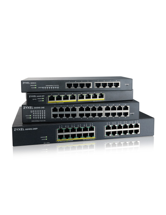 Zyxel GS1915-24EP hanterad L2 Gigabit Ethernet (10 100 1000) Strömförsörjning via Ethernet (PoE) stöd 1U Svart