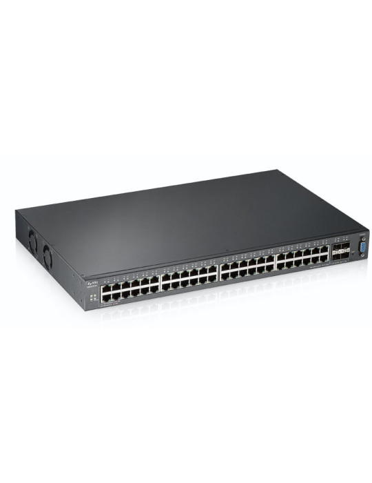 Zyxel XGS2210-52 hanterad L2 Gigabit Ethernet (10 100 1000) 1U Svart