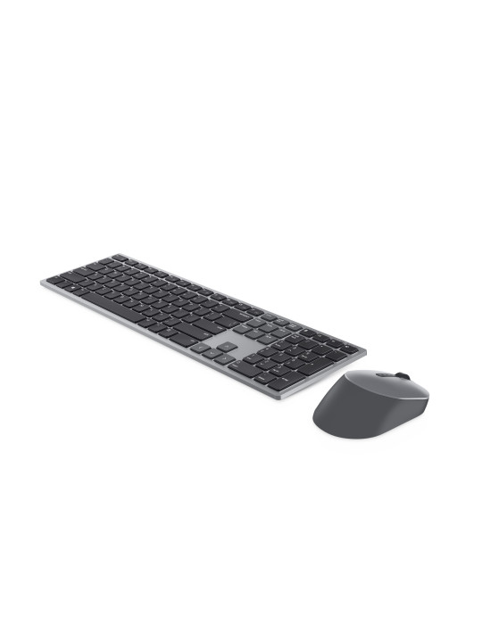 DELL KM7321W näppäimistö Sisältää hiiren Office RF Wireless + Bluetooth QWERTY Pohjoismainen Harmaa, Titaani