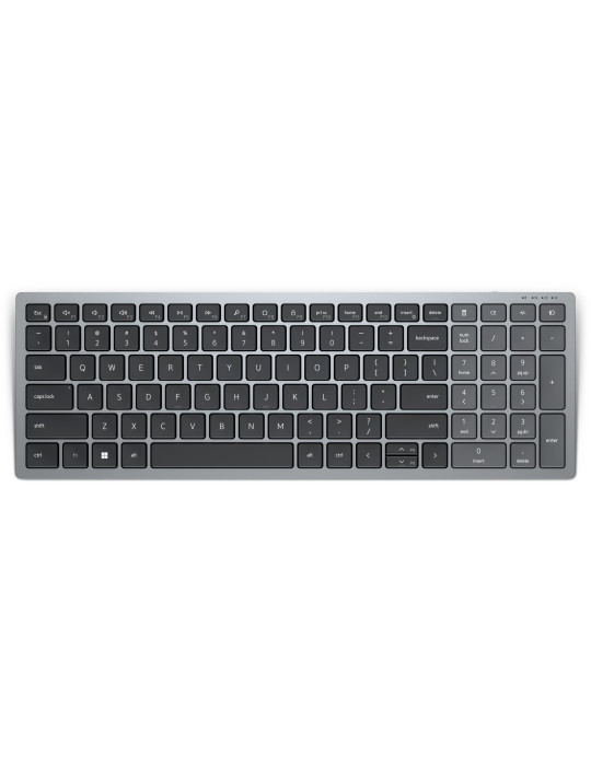 DELL KB740 tangentbord Kontor Trådlös RF + Bluetooth QWERTY Nordic Grå, Svart