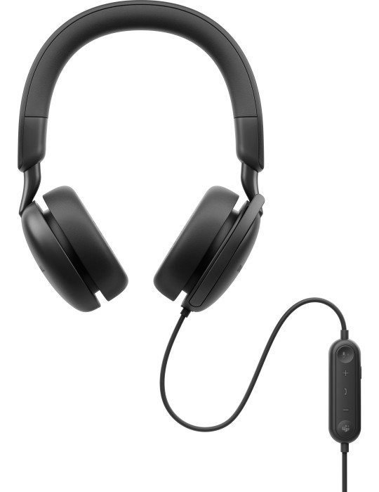 DELL WH5024 Headset Kabel Huvudband Samtal musik USB Type-C Svart