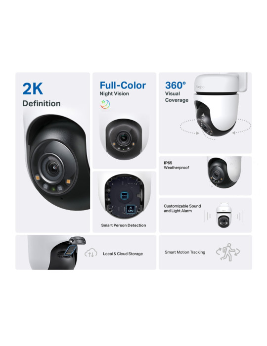 TP-Link Tapo C510W Dome IP security camera Indoor & outdoor 2304 x 1296 pixels Ceiling