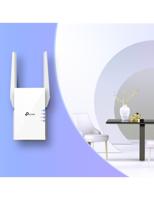 TP-Link RE505X nätverksförlängare Nätverkssändare och -mottagare Vit 10, 100, 1000 Mbit s