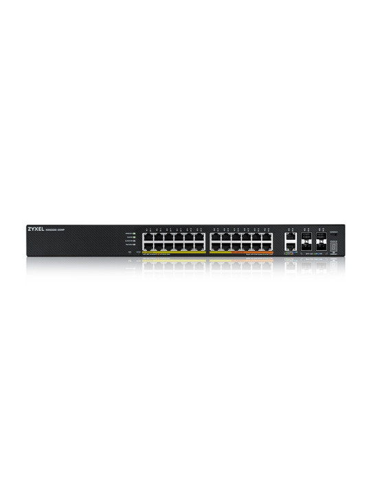 Zyxel XGS2220-30HP hanterad L3 Gigabit Ethernet (10 100 1000) Strömförsörjning via Ethernet (PoE) stöd Svart