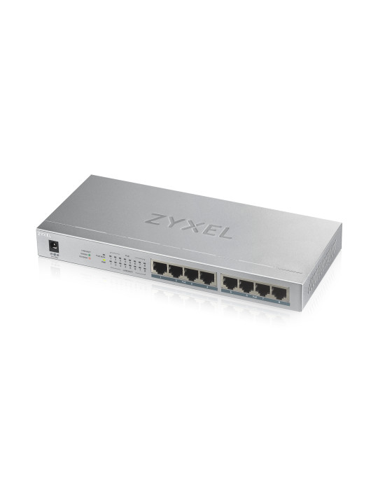 Zyxel GS1008HP Ohanterad Gigabit Ethernet (10 100 1000) Strömförsörjning via Ethernet (PoE) stöd Grå