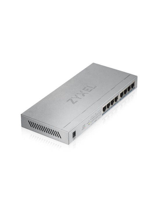 Zyxel GS1008HP Ohanterad Gigabit Ethernet (10 100 1000) Strömförsörjning via Ethernet (PoE) stöd Grå