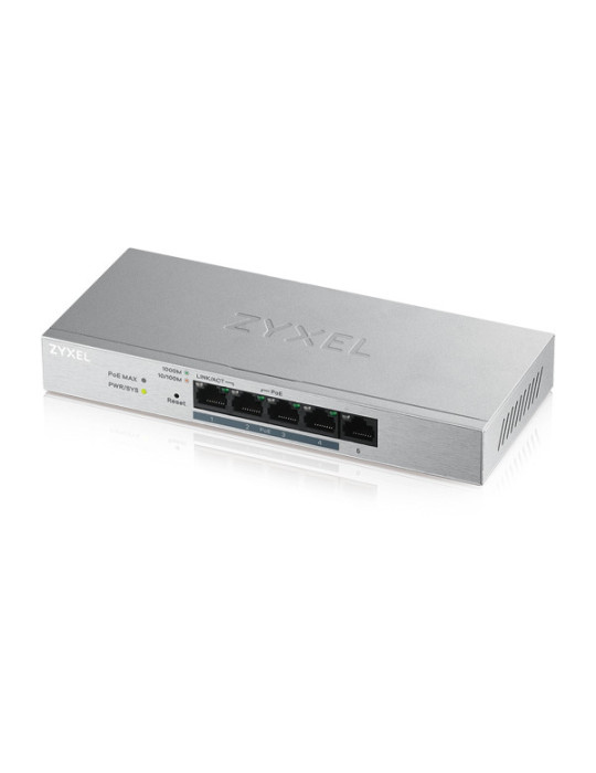 Zyxel GS1200-5HP v2 hanterad Gigabit Ethernet (10 100 1000) Strömförsörjning via Ethernet (PoE) stöd Grå