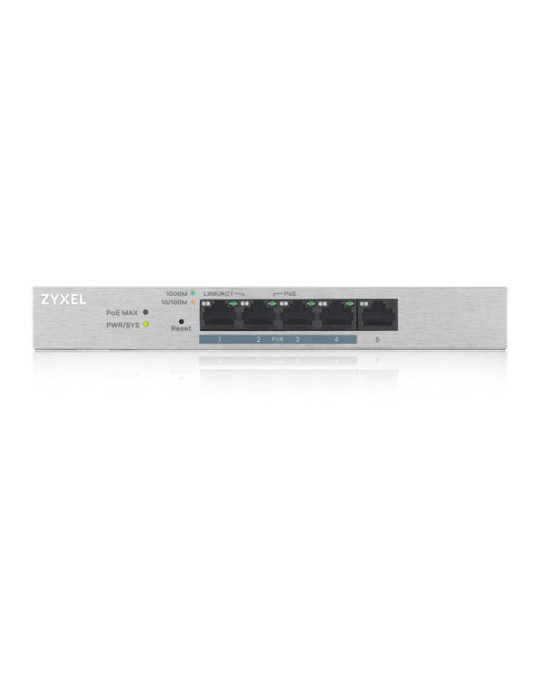 Zyxel GS1200-5HP v2 hanterad Gigabit Ethernet (10 100 1000) Strömförsörjning via Ethernet (PoE) stöd Grå