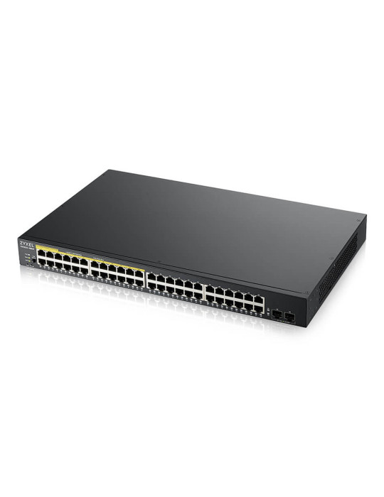 Zyxel GS1900-48HPv2 hanterad L2 Gigabit Ethernet (10 100 1000) Strömförsörjning via Ethernet (PoE) stöd Svart