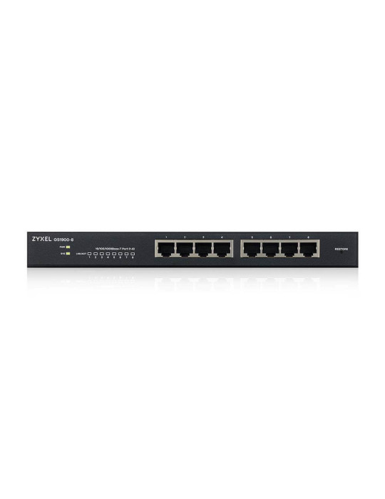 Zyxel GS1900-8 Hallittu L2 Gigabit Ethernet (10 100 1000) musta