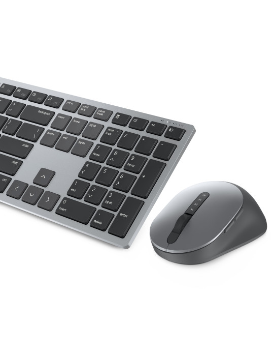 DELL KM7321W keyboard Mouse included Office RF Wireless + Bluetooth QWERTY Nordic Gray, Titanium