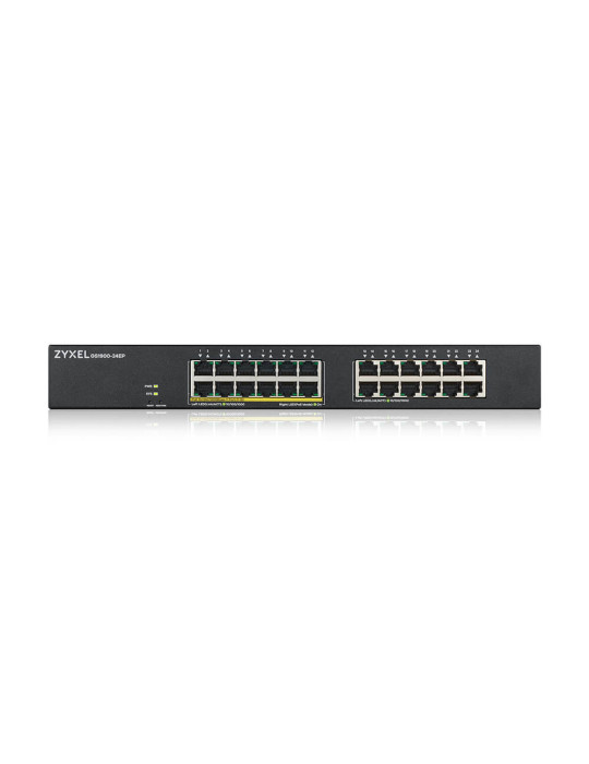 Zyxel GS1900-24EP hanterad L2 Gigabit Ethernet (10 100 1000) Strömförsörjning via Ethernet (PoE) stöd Svart