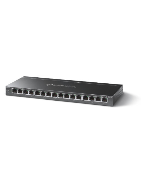 TP-Link TL-SG116P verkkokytkin Hallitsematon Gigabit Ethernet (10 100 1000) Power over Ethernet -tuki musta