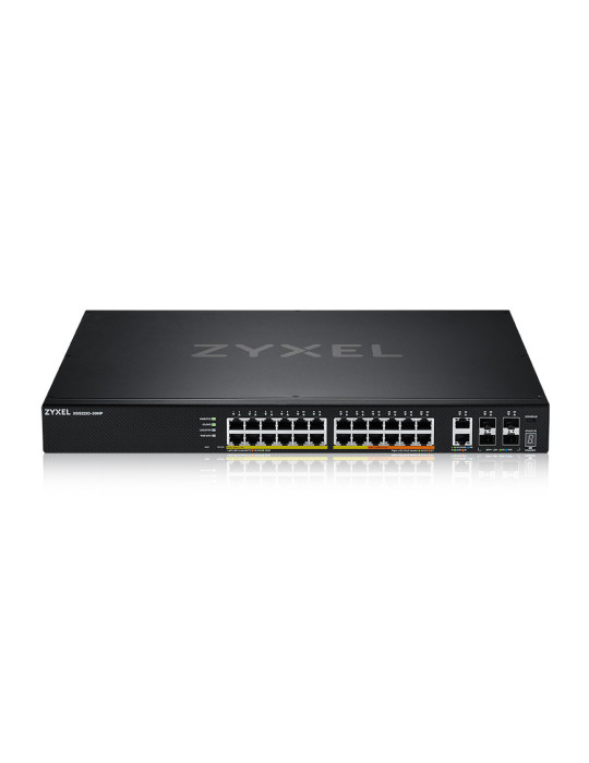 Zyxel XGS2220-30HP hanterad L3 Gigabit Ethernet (10 100 1000) Strömförsörjning via Ethernet (PoE) stöd Svart