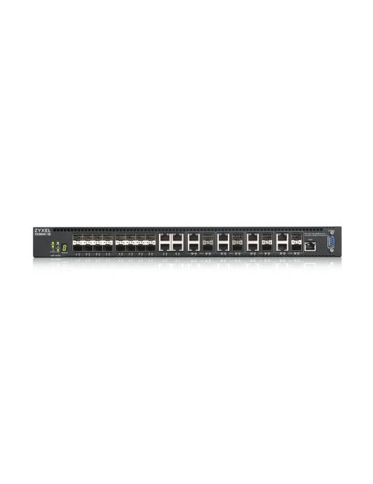 Zyxel XS3800-28 hanterad L2+ 10G Ethernet (100 1000 10000) Svart