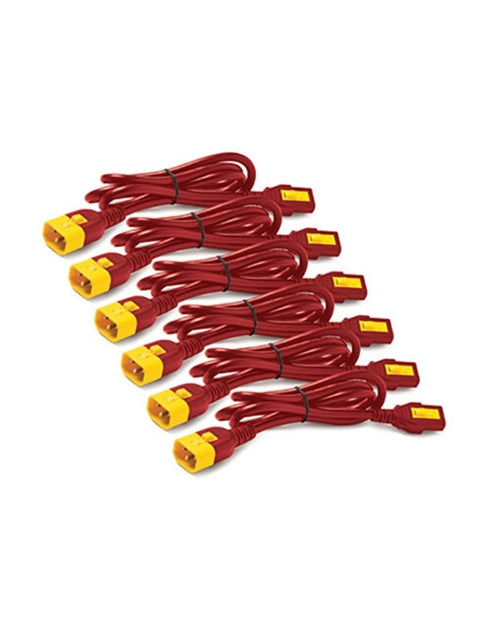 APC AP8704S-WWX340 power cable Red 48" (1.22 m) C13 coupler C14 coupler