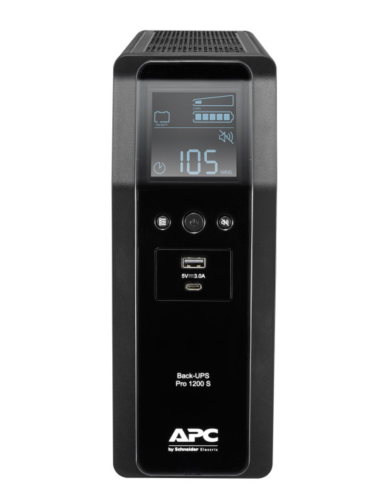 APC BACK UPS PRO BR 1200VA strömskydd (UPS) Linjeinteraktiv 1,2 kVA 720 W 8 AC-utgångar