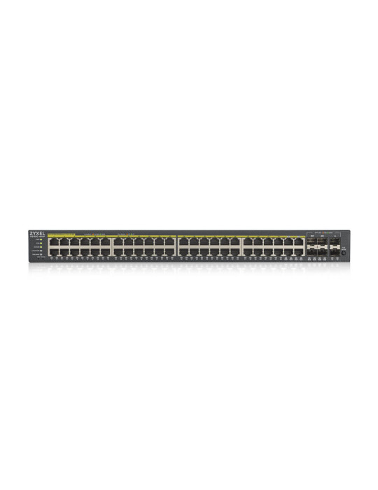 Zyxel GS1920-48HPV2 hanterad Gigabit Ethernet (10 100 1000) Strömförsörjning via Ethernet (PoE) stöd Svart