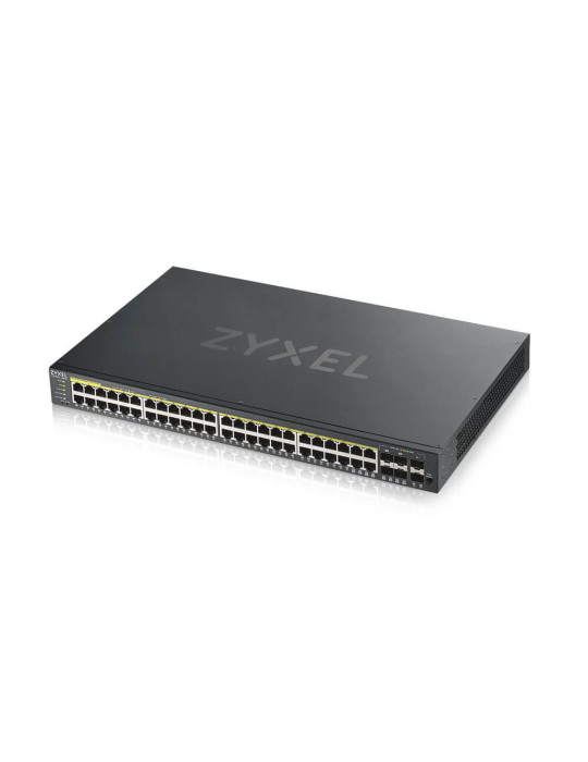 Zyxel GS1920-48HPV2 hanterad Gigabit Ethernet (10 100 1000) Strömförsörjning via Ethernet (PoE) stöd Svart