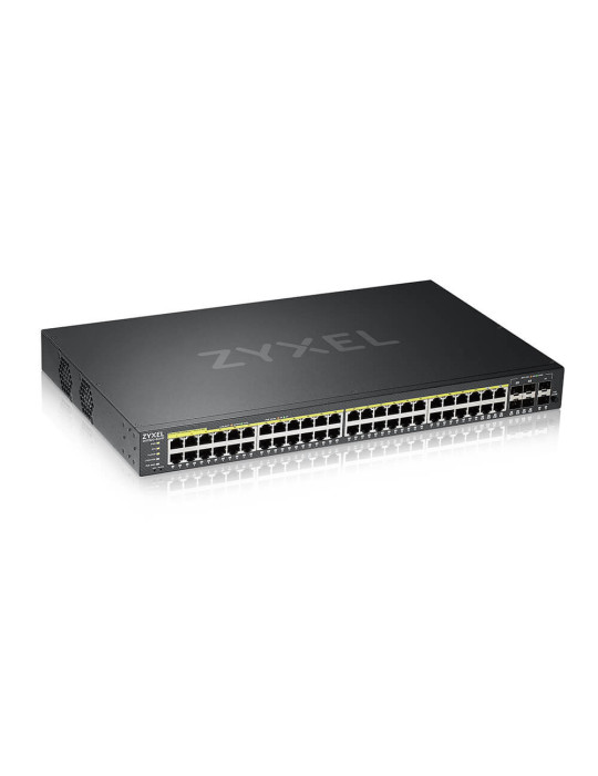 Zyxel GS2220-50HP-EU0101F verkkokytkin Hallittu L2 Gigabit Ethernet (10 100 1000) Power over Ethernet -tuki musta