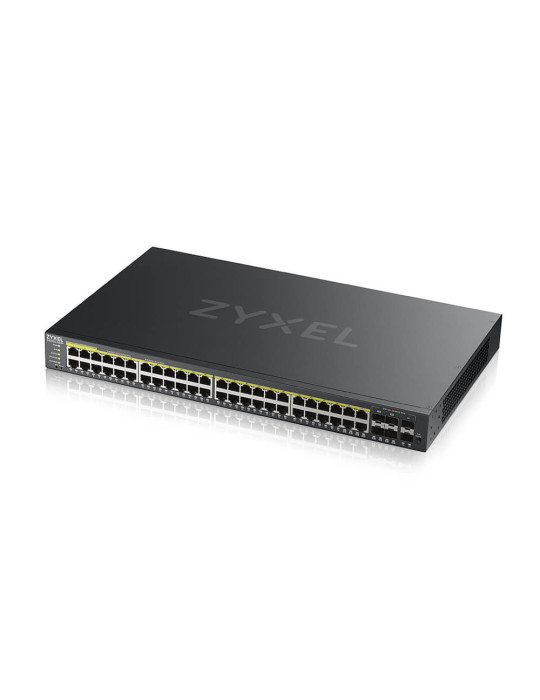 Zyxel GS2220-50HP-EU0101F verkkokytkin Hallittu L2 Gigabit Ethernet (10 100 1000) Power over Ethernet -tuki musta