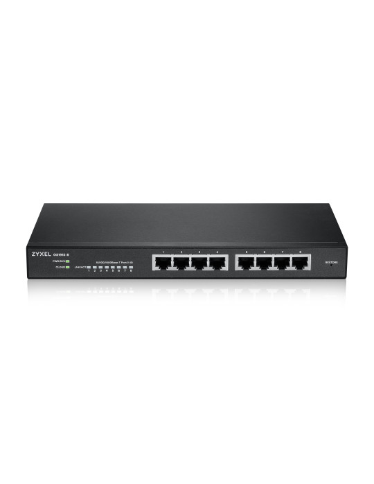 Zyxel GS1915-8 hanterad L2 Gigabit Ethernet (10 100 1000) Svart