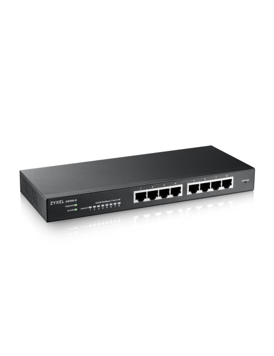 Zyxel GS1915-8 hanterad L2 Gigabit Ethernet (10 100 1000) Svart