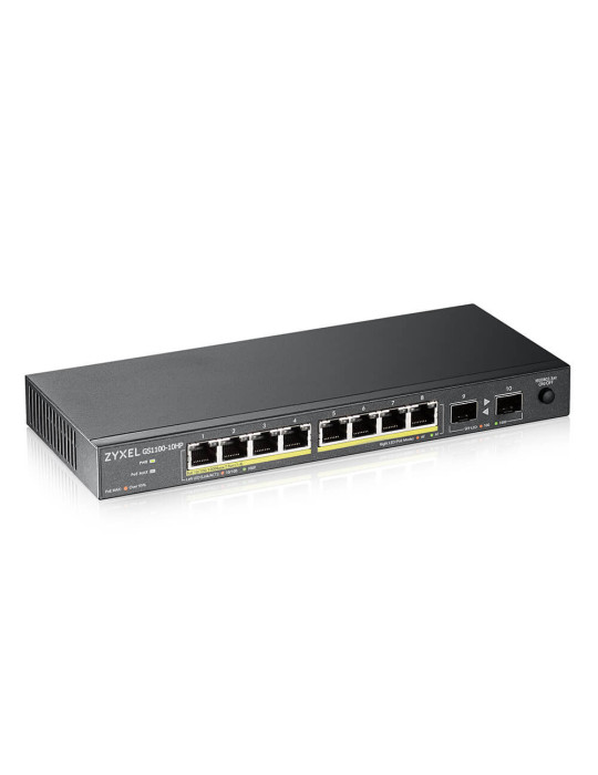 Zyxel GS1100-10HP v2 Ohanterad Gigabit Ethernet (10 100 1000) Strömförsörjning via Ethernet (PoE) stöd Svart