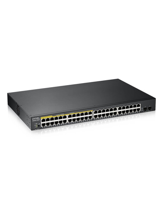 Zyxel GS1900-48HPv2 hanterad L2 Gigabit Ethernet (10 100 1000) Strömförsörjning via Ethernet (PoE) stöd Svart