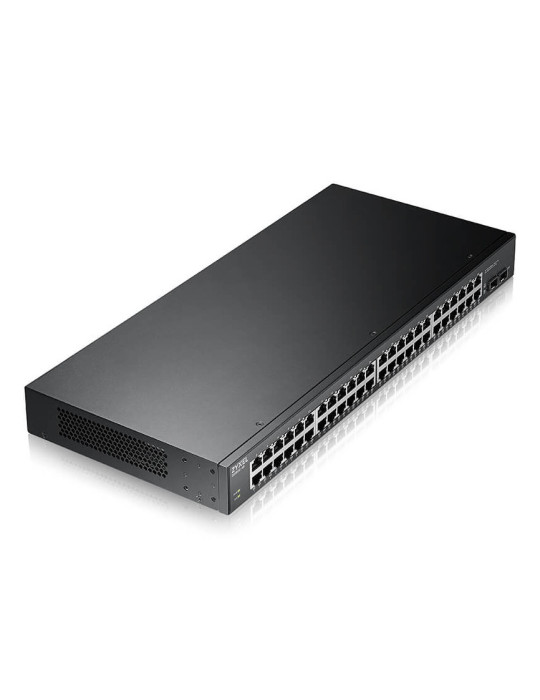 Zyxel GS1900-48HPv2 hanterad L2 Gigabit Ethernet (10 100 1000) Strömförsörjning via Ethernet (PoE) stöd Svart