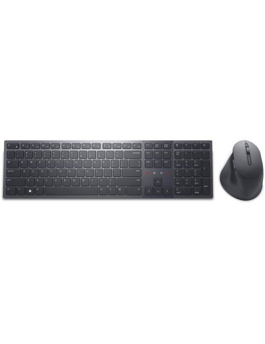 DELL KM900 keyboard Mouse included Office RF Wireless + Bluetooth QWERTY Nordic Graphite