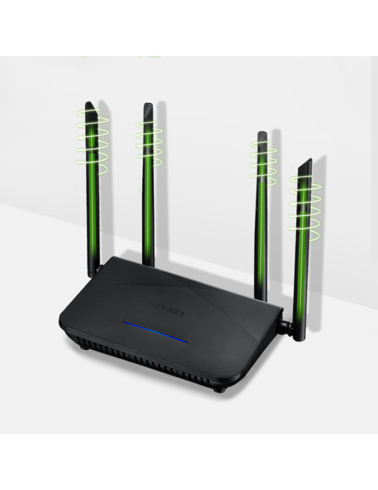 Zyxel NBG7510 trådlös router Gigabit Ethernet Dual-band (2,4 GHz   5 GHz) Svart