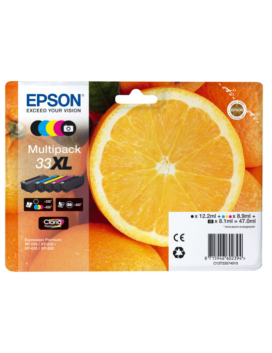 Epson Oranges C13T33574021 ink cartridge 1 pc(s) Original High (XL) Yield Black, Photo black, Cyan, Magenta, Yellow