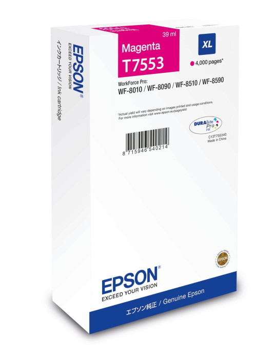 Epson C13T75534N mustekasetti 1 kpl Alkuperäinen Korkea (XL) värintuotto Magenta