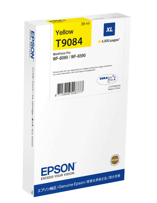 Epson C13T90844N mustekasetti 1 kpl Alkuperäinen Korkea (XL) värintuotto Keltainen