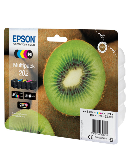 Epson Kiwi 202 ink cartridge 1 pc(s) Original Standard Yield Black, Photo black, Cyan, Magenta, Yellow