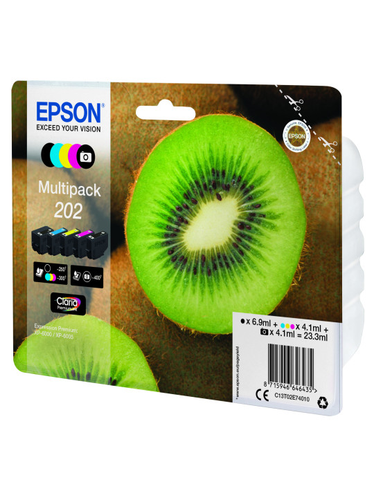 Epson Kiwi 202 ink cartridge 1 pc(s) Original Standard Yield Black, Photo black, Cyan, Magenta, Yellow