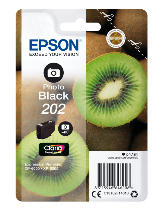 Epson Kiwi 202 ink cartridge 1 pc(s) Original Standard Yield Photo black