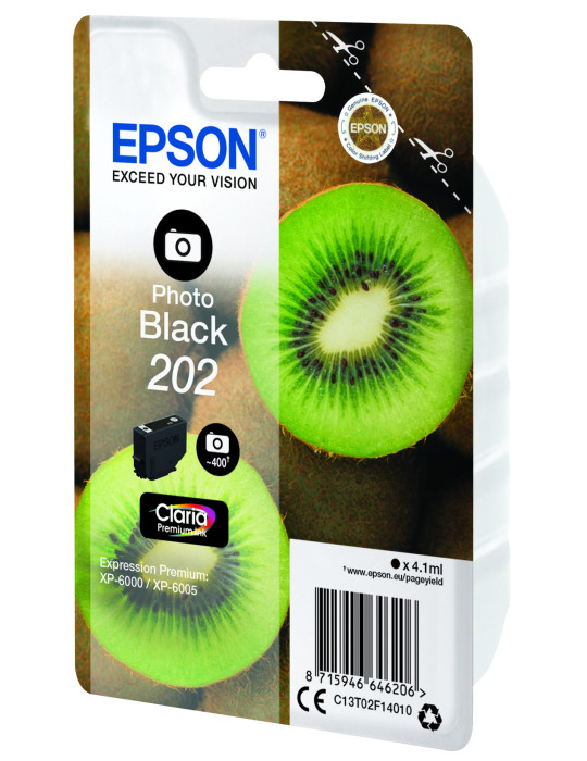 Epson Kiwi 202 ink cartridge 1 pc(s) Original Standard Yield Photo black