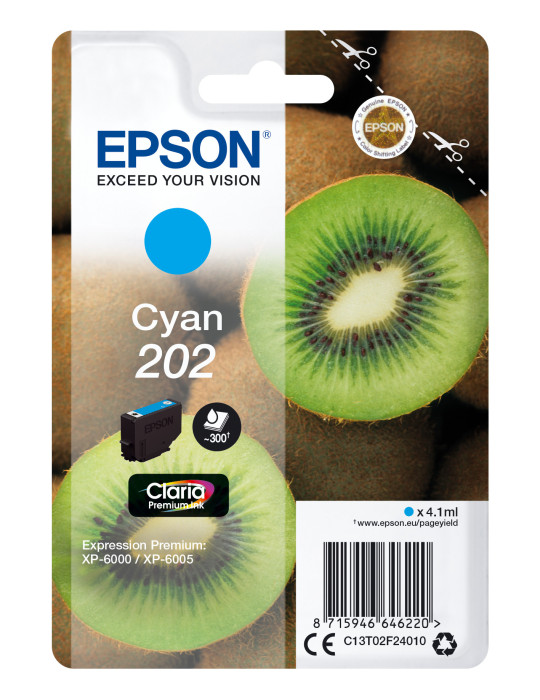 Epson Kiwi 202 ink cartridge 1 pc(s) Original Standard Yield Cyan