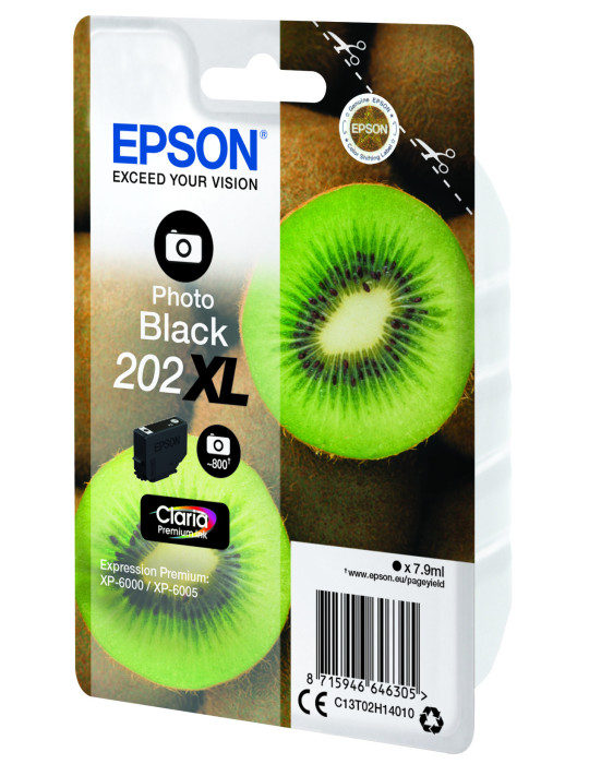 Epson Kiwi 202XL ink cartridge 1 pc(s) Original High (XL) Yield Photo black