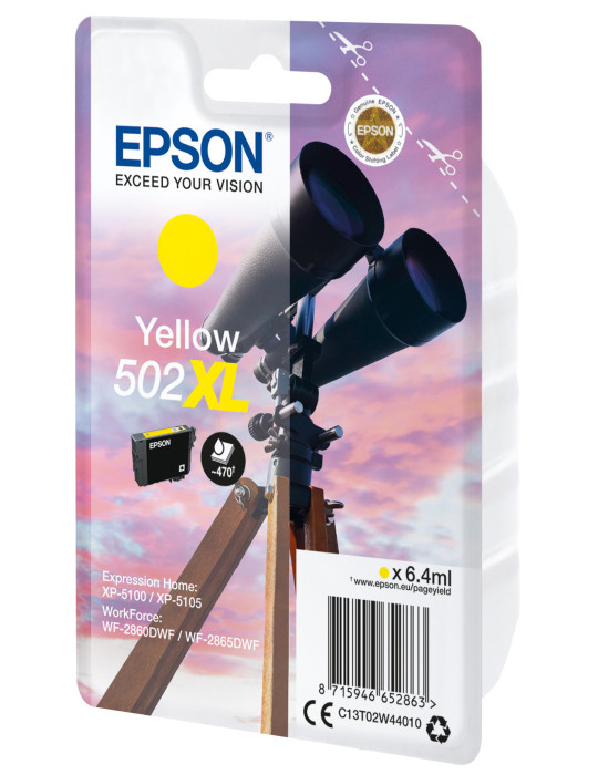 Epson 502XL ink cartridge 1 pc(s) Original High (XL) Yield Yellow