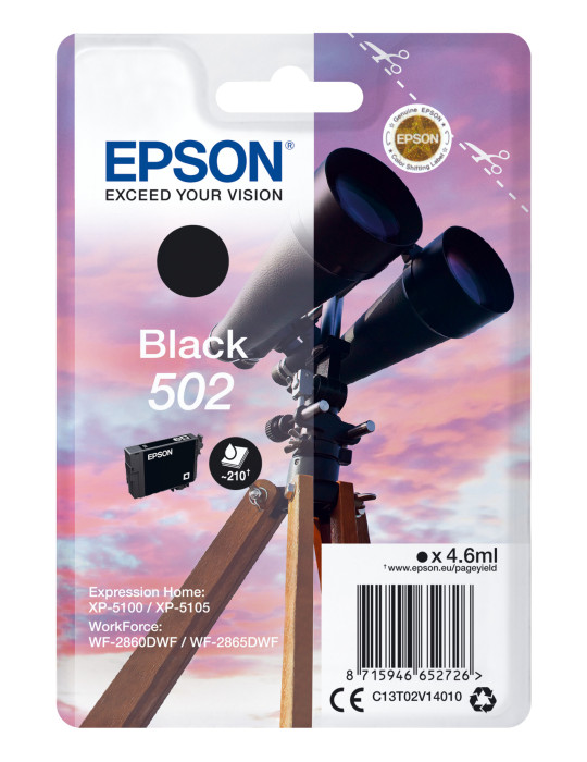 Epson 502 ink cartridge 1 pc(s) Original Standard Yield Black