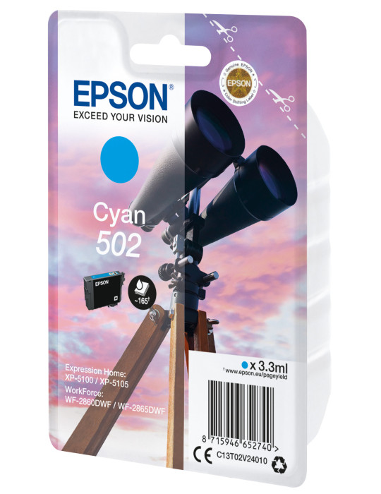 Epson 502 ink cartridge 1 pc(s) Original Standard Yield Cyan