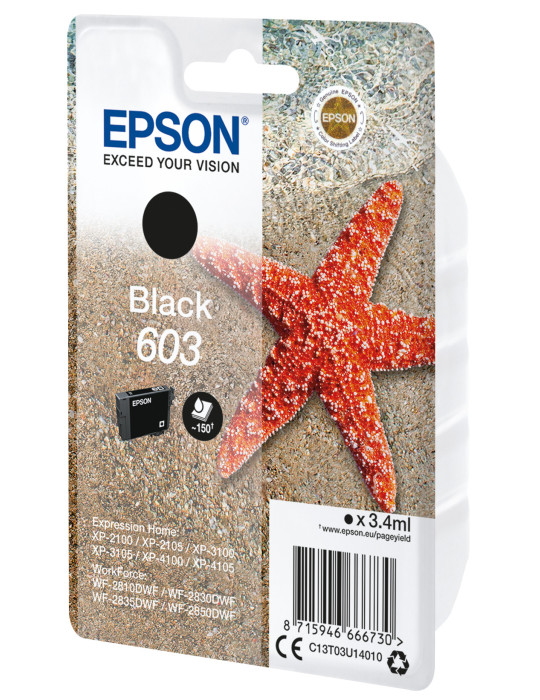 Epson C13T03U14010 ink cartridge 1 pc(s) Original Standard Yield Black