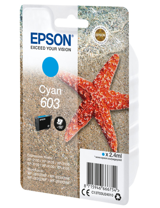 Epson C13T03U24010 ink cartridge 1 pc(s) Original Standard Yield Cyan