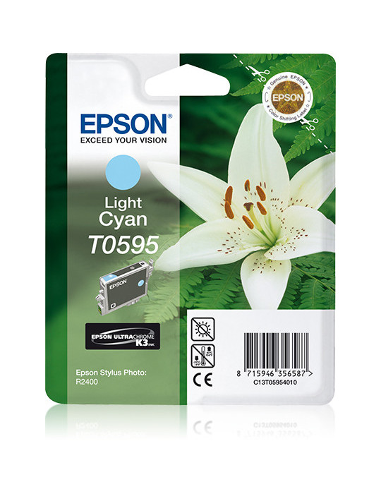 Epson Lily Yksittäispakkaus, vaalea syaani T0595 UltraChrome K3